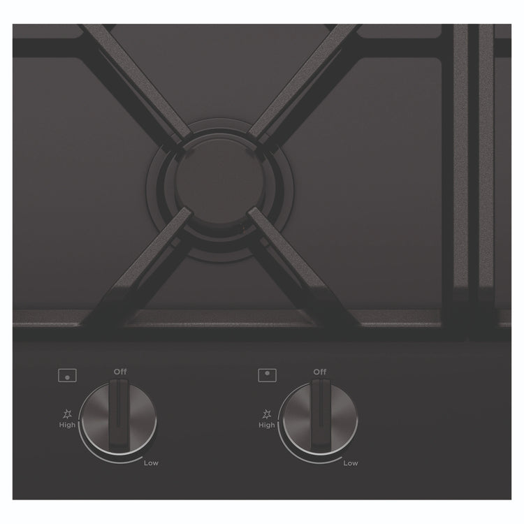 Westinghouse 90cm 5-Burner Black Ceramic Glass Gas Cooktop WHG959BD, Control Close-Up View
