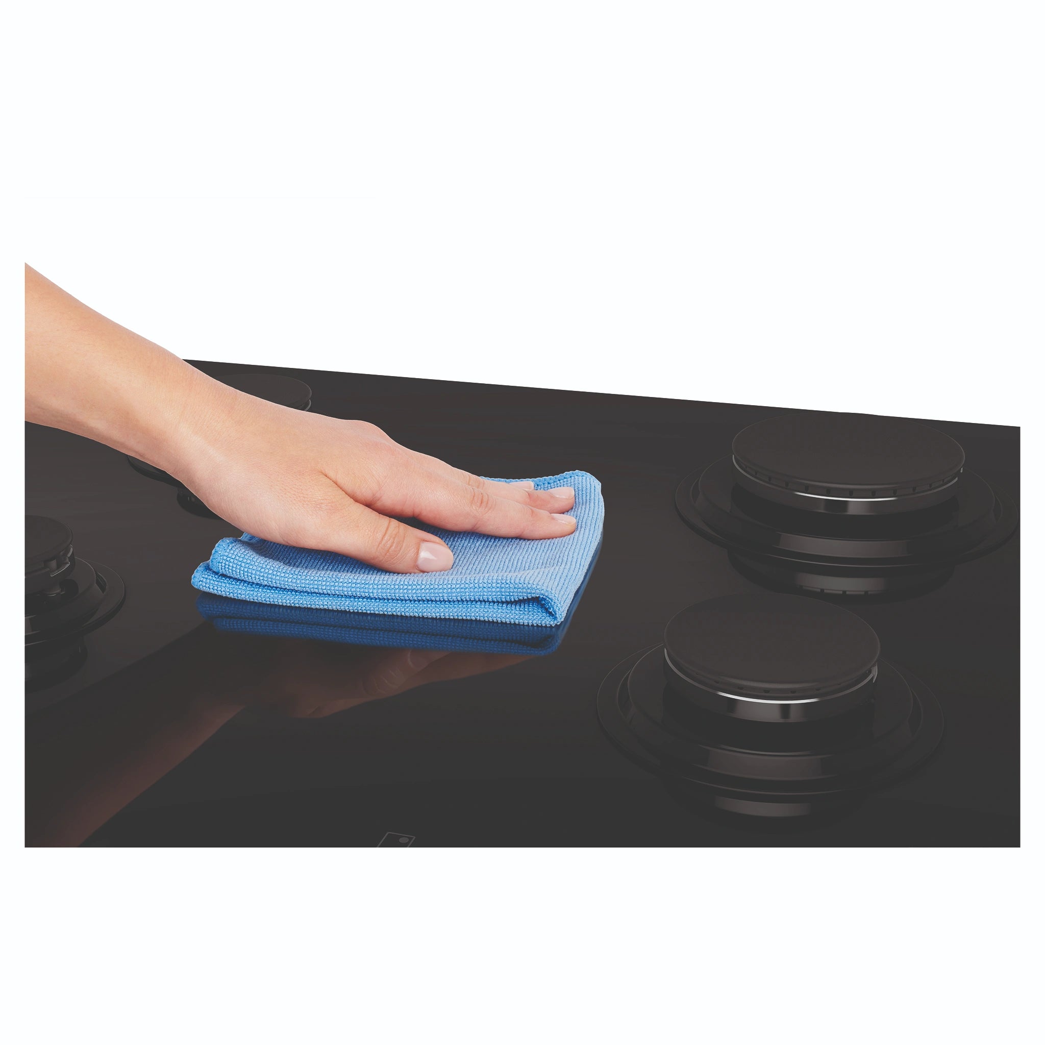 Westinghouse 90cm 5-Burner Black Ceramic Glass Gas Cooktop WHG959BD, Wash View