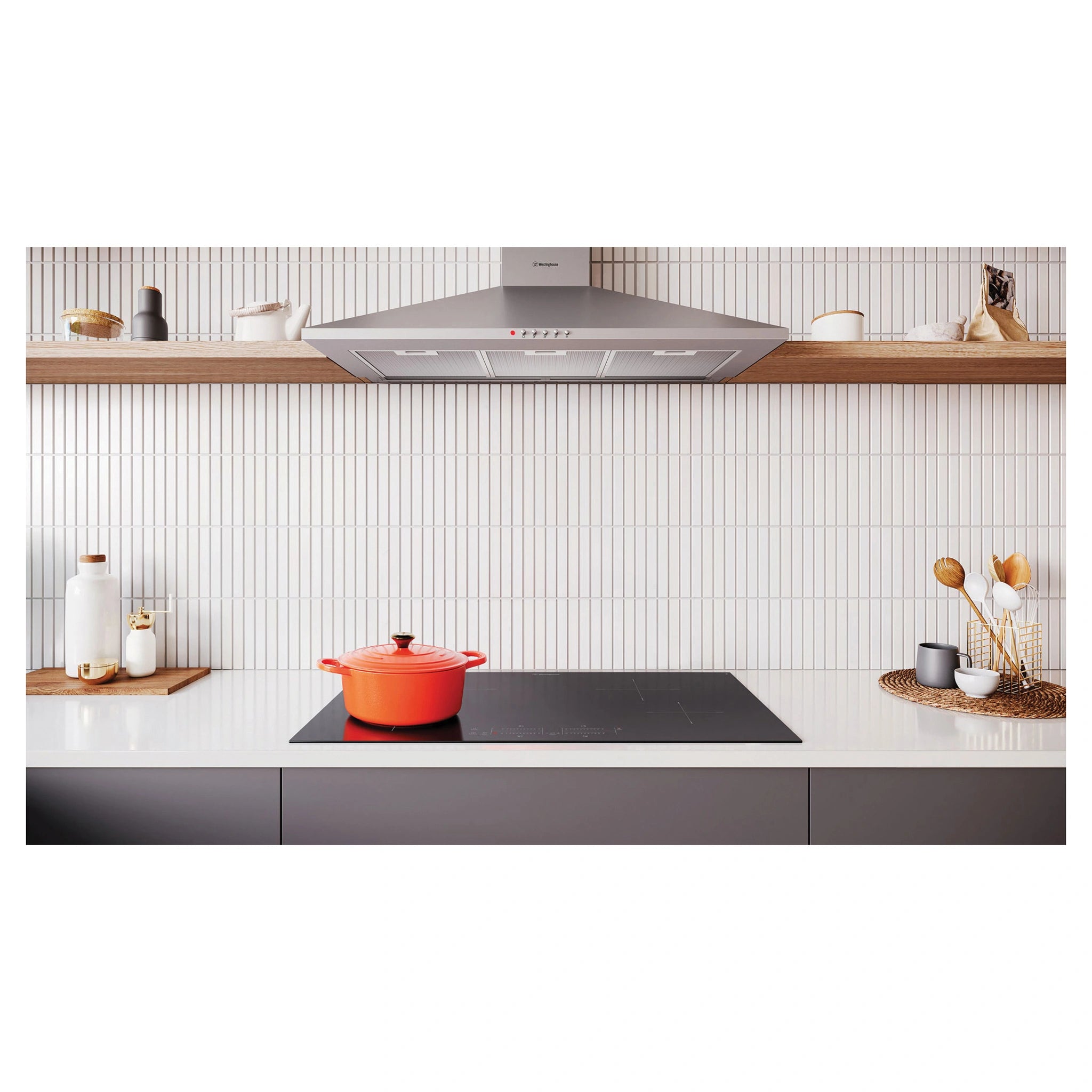 Westinghouse 90cm 4-Zone Induction Cooktop With Boil Protect WHI943BD, Life Style View