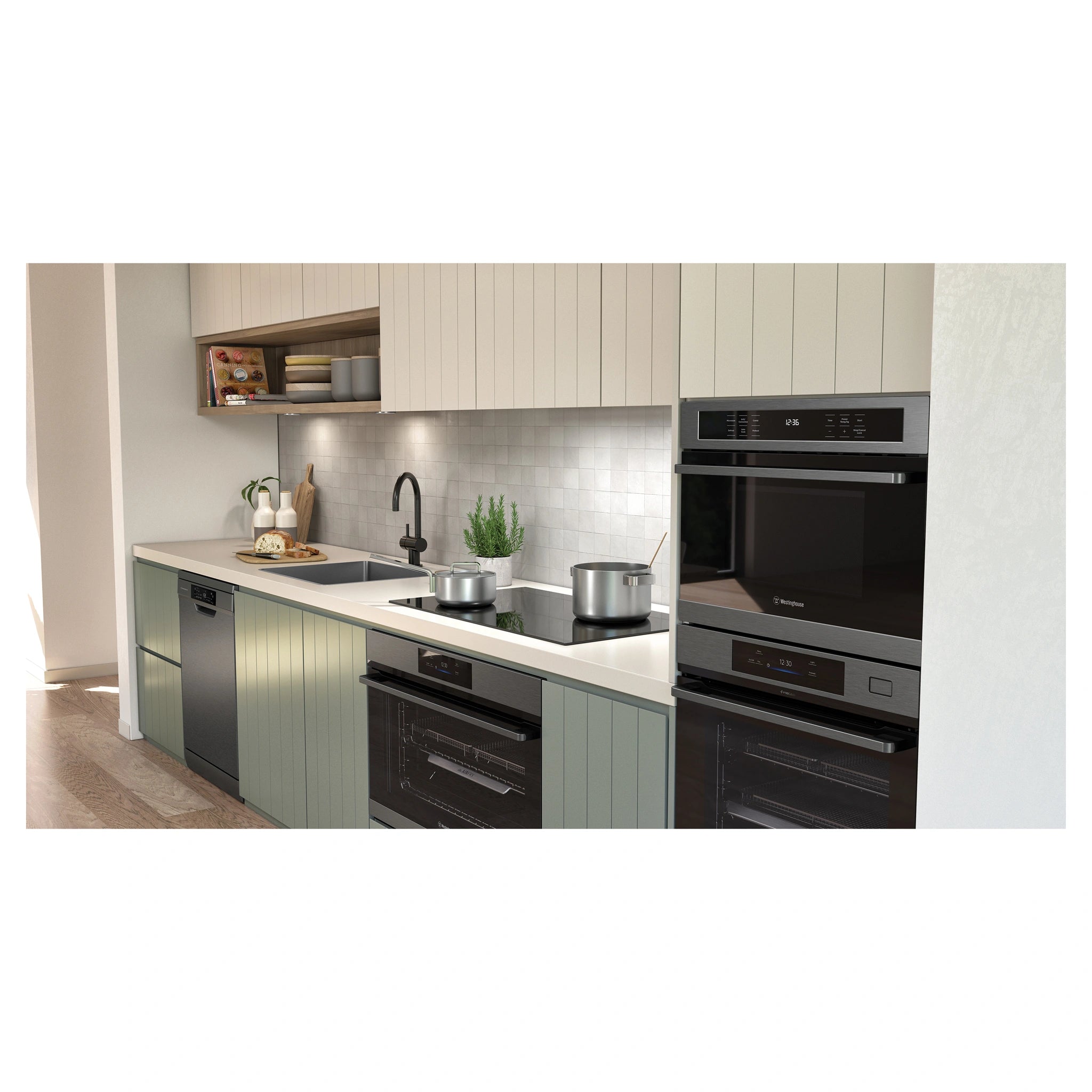 Westinghouse 90cm 4-Zone Induction Cooktop With Boil Protect WHI943BD, Life Style View