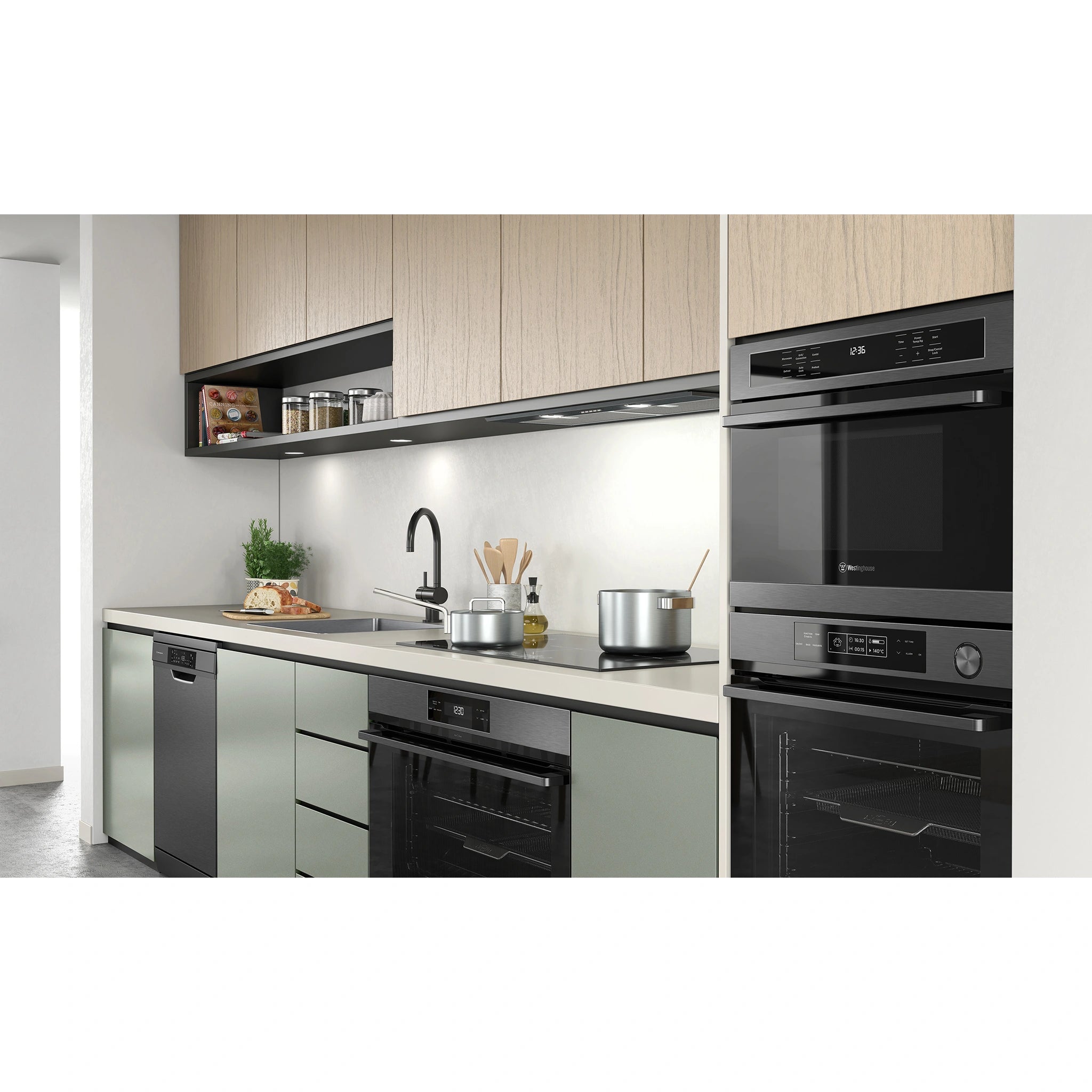 Westinghouse 90cm 4-Zone Induction Cooktop With Boil Protect WHI945BC, Life Style View