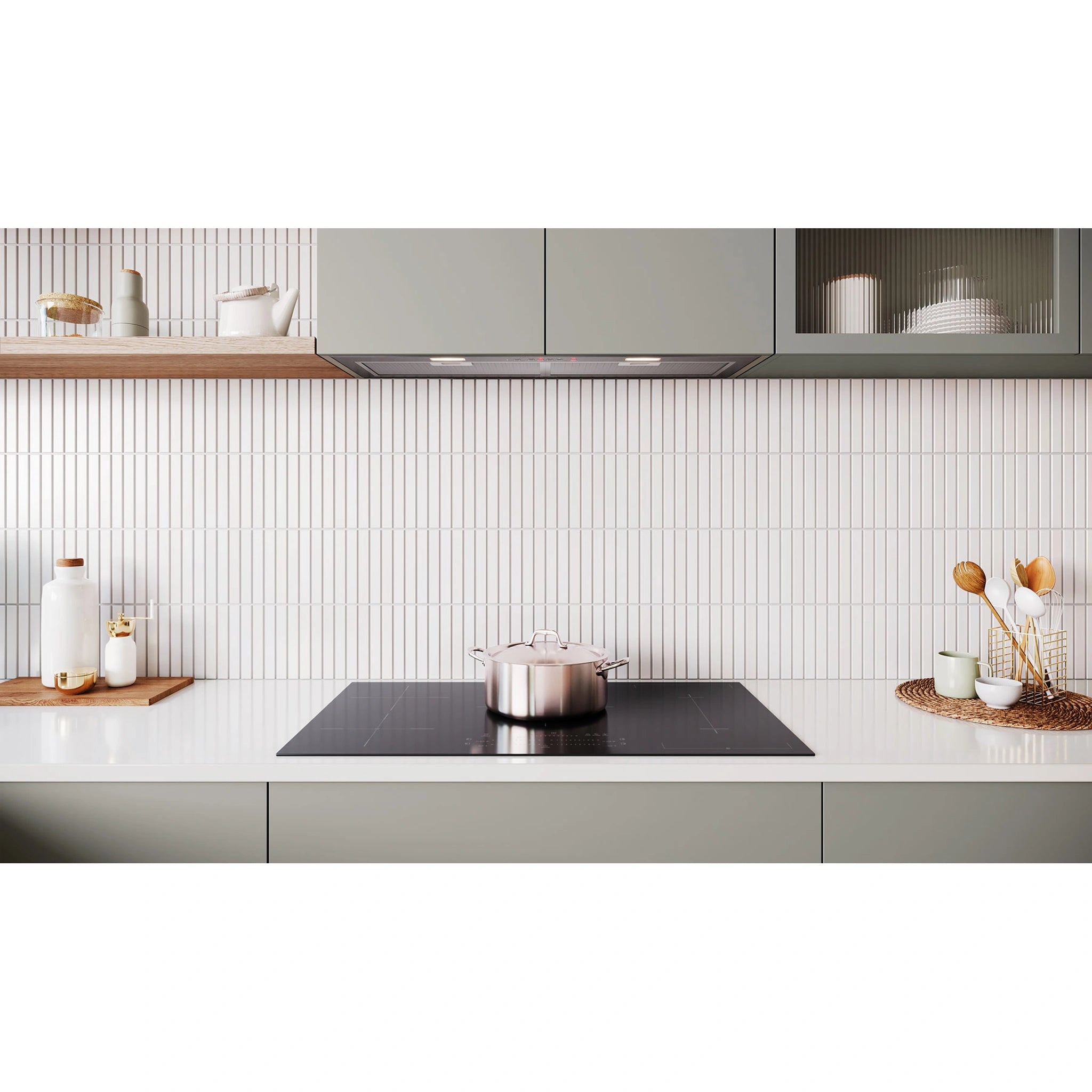 Westinghouse 90cm 5-zone induction cooktop with Boil Protect WHI955BD, Life Style View