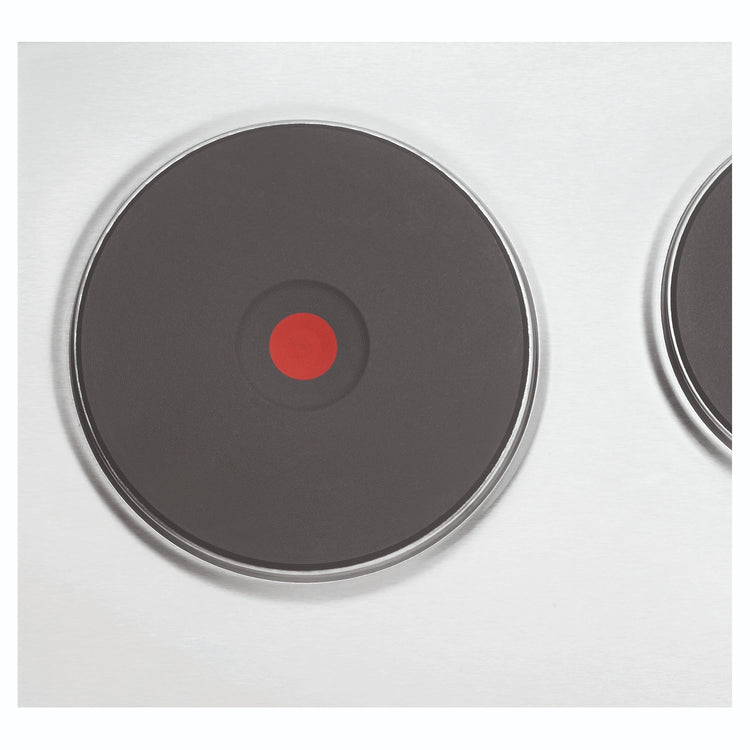 Westinghouse 60cm Electric Solid Cooktop, Stainless Steel WHS642SC, Hotplate Burner Close-Up View