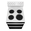 Westinghouse 54cm freestanding electric oven and coil cooktop, white WLE522WC, Top View