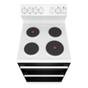 Westinghouse 54cm freestanding electric oven and solid cooktop, white WLE532WC, Top View