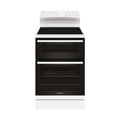 Westinghouse 60cm Freestanding Electric Oven with Ceramic Cooktop WLE642WCB, Front View