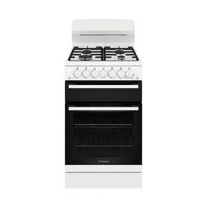Westinghouse 54cm Freestanding Gas Oven – White WLG510WCH, Front View