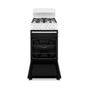 Westinghouse 54cm Freestanding Gas Oven – White WLG510WCH, Front View with Door Open