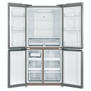 Westinghouse 496L Silver French Door Refrigerator WQE4900AA, Front View With Double Door Open View