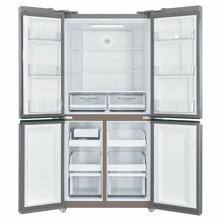Westinghouse 496L Silver French Door Refrigerator WQE4900AA, Front View With Double Door Open View
