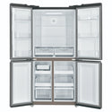 Westinghouse 496L Charcoal Matte Black French Door Refrigerator WQE4900BA, Front View With Double Door Open View