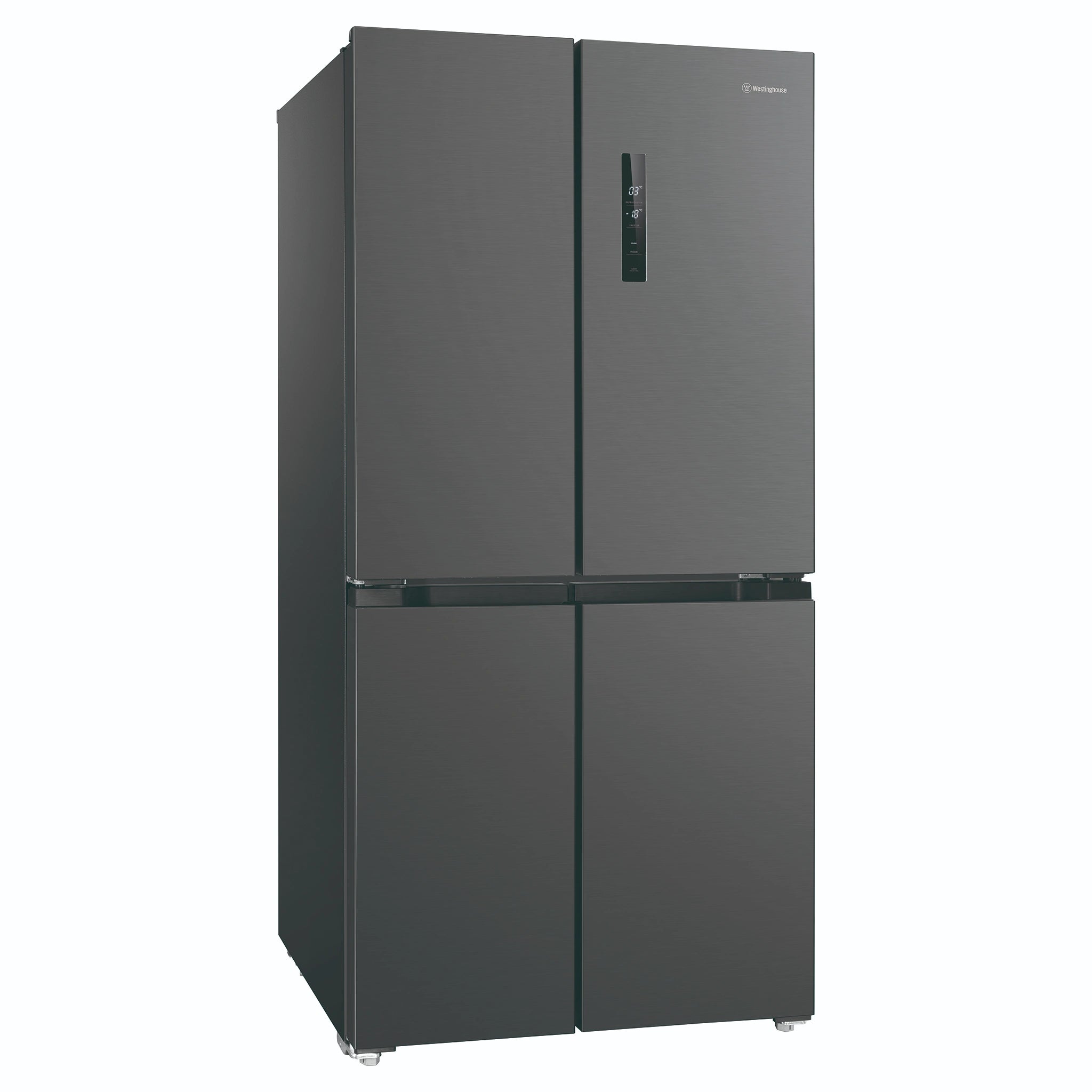 Westinghouse 496L Charcoal Matte Black French Door Refrigerator WQE4900BA, Left Side View