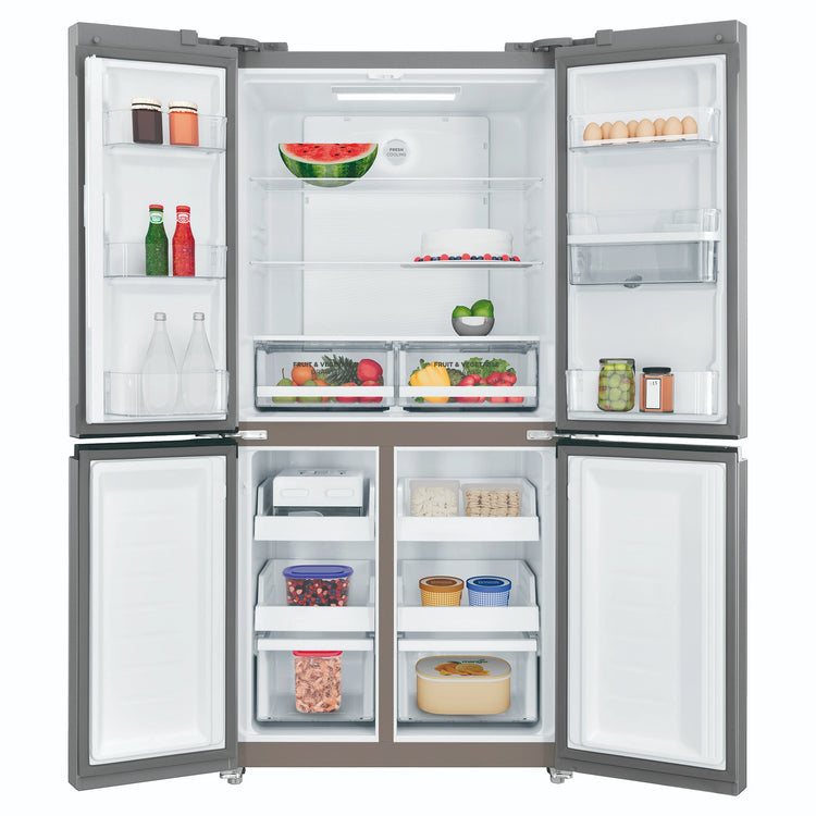 Westinghouse WQE4960AA 492L Silver French Door Refrigerator with Non-Plumbed Water Dispenser