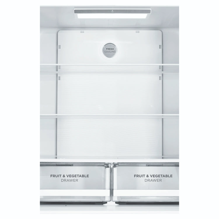 Westinghouse 492L Charcoal Matte Black French Door Refrigerator with Non-Plumbed Water Dispenser WQE4960BA, Inside View
