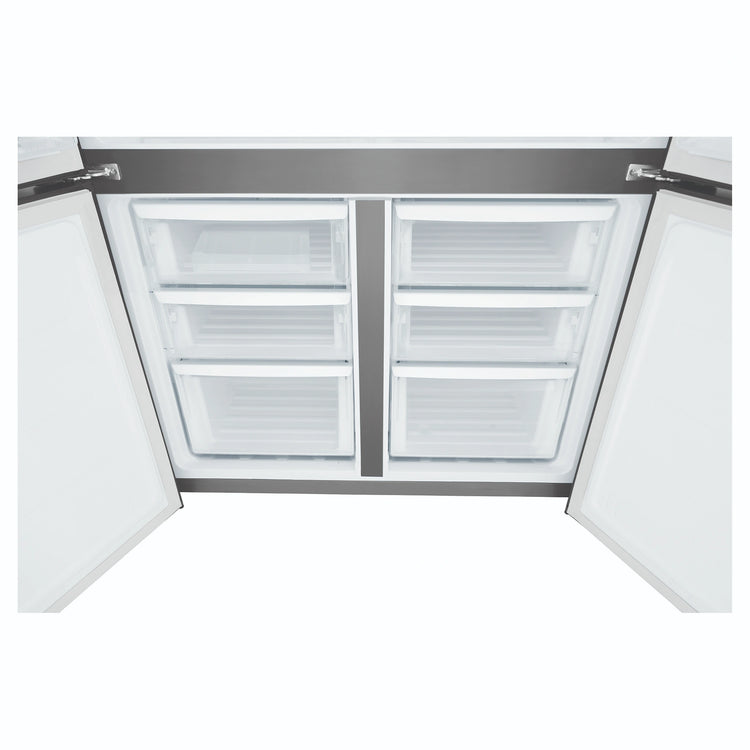 Westinghouse 564L Matte Black Quad Door Refrigerator WQE5600BB, Drawers View