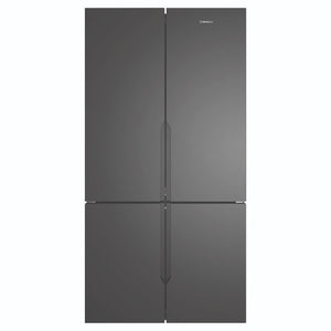 Westinghouse 564L Matte Black Quad Door Refrigerator WQE5600BB, Front View