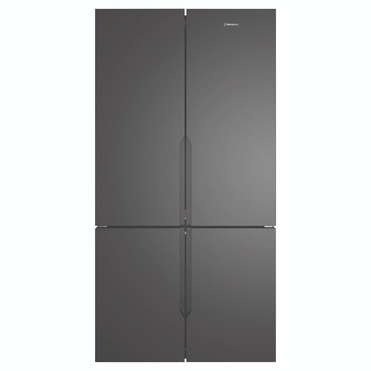 Westinghouse 564L Matte Black Quad Door Refrigerator WQE5600BB, Front View