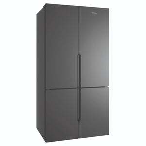 Westinghouse 564L Matte Black Quad Door Refrigerator WQE5600BB, Right Side View
