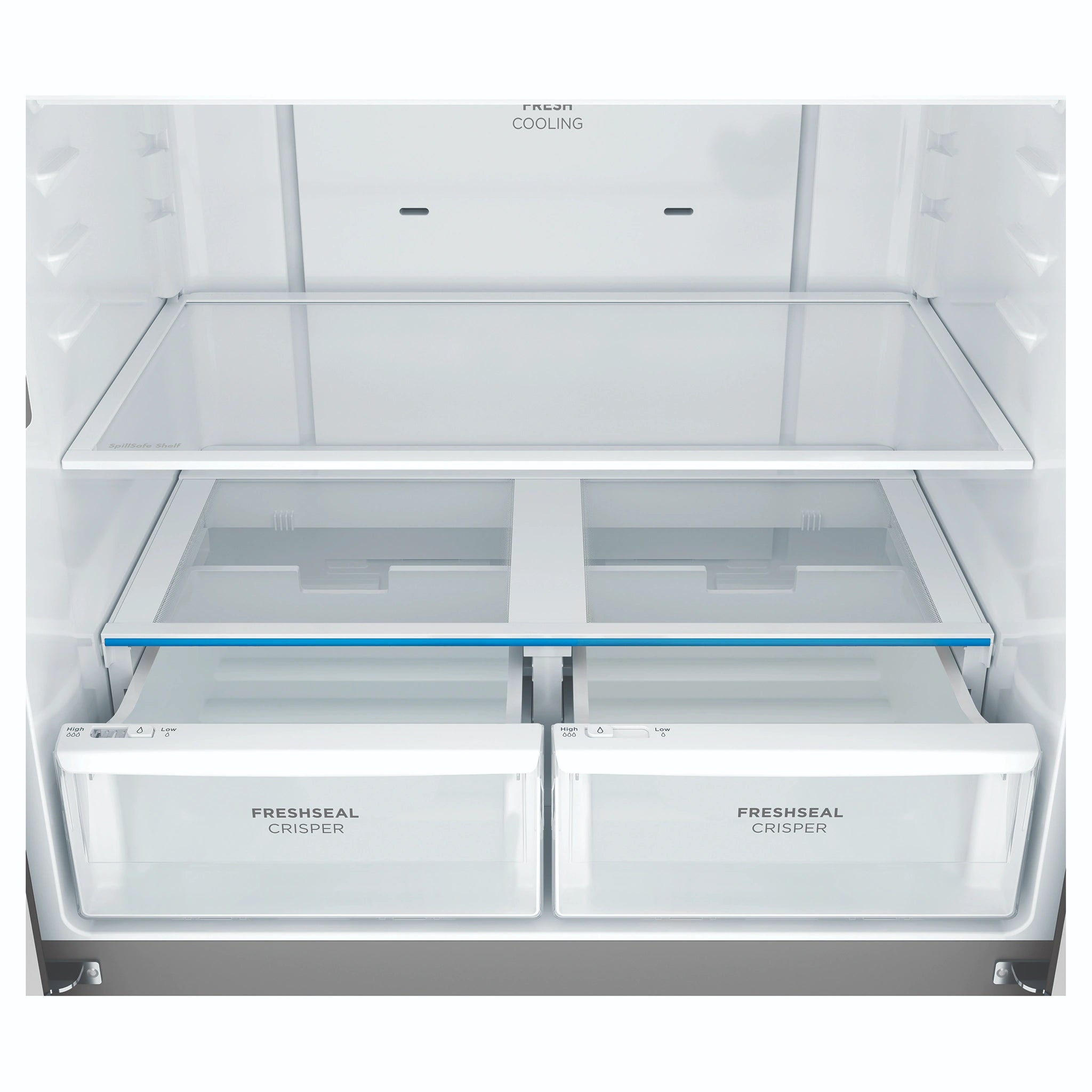 Westinghouse 564L Matte Black Quad Door Refrigerator WQE5600BB, Vegetable Crisper Close-Up View