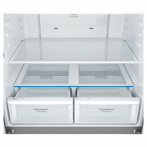 Westinghouse 564L Matte Black Quad Door Refrigerator WQE5600BB, Vegetable Crisper Close-Up View