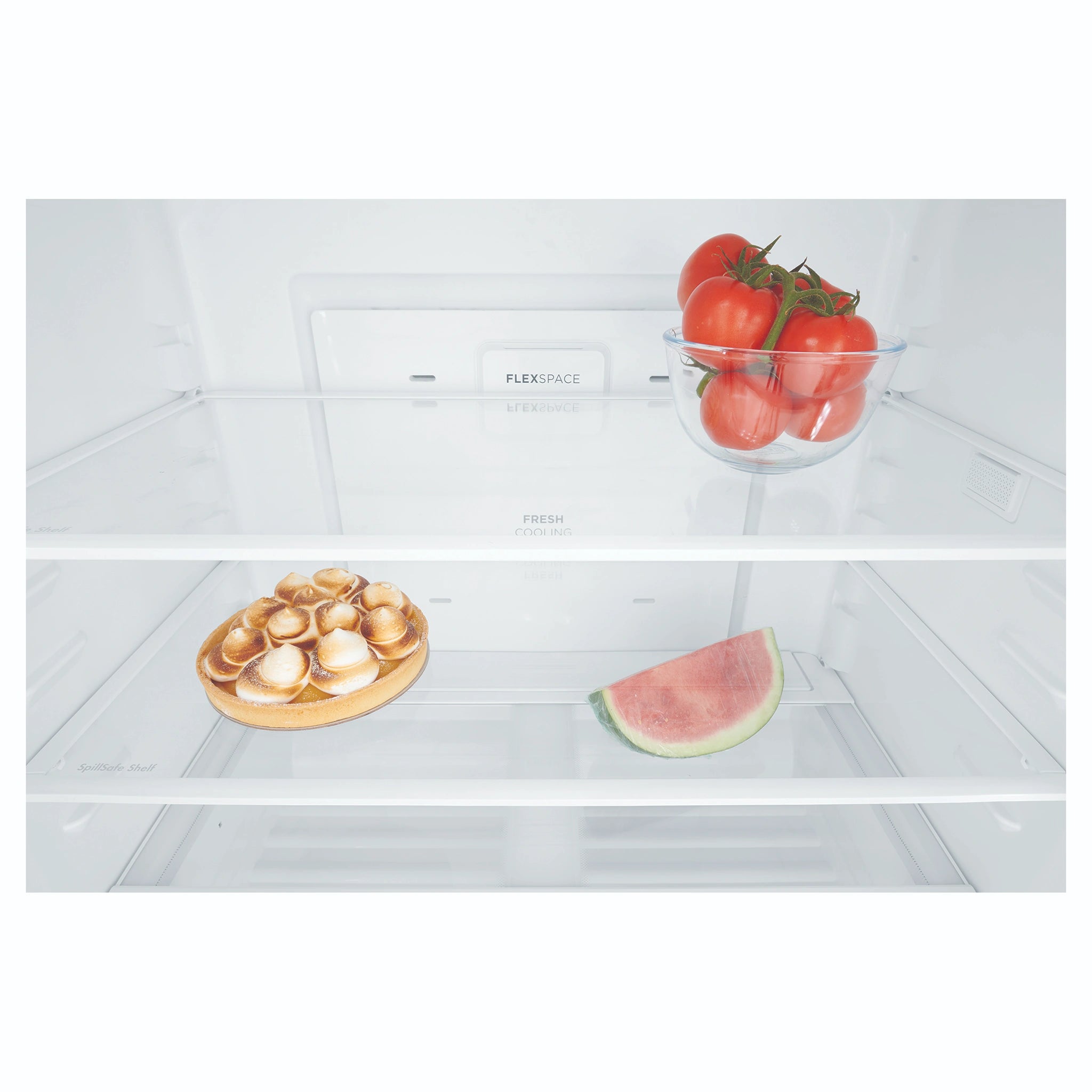Westinghouse 564L Matte Charcoal Black Quad Door Refrigerator with Plumbed Water Dispenser WQE5650BA, Inside View With Storages