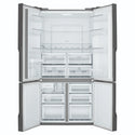 Westinghouse 564L Charcoal Quad Door Refrigerator with In-Door Water Dispenser WQE5660BA, Front View With Double Door Open View