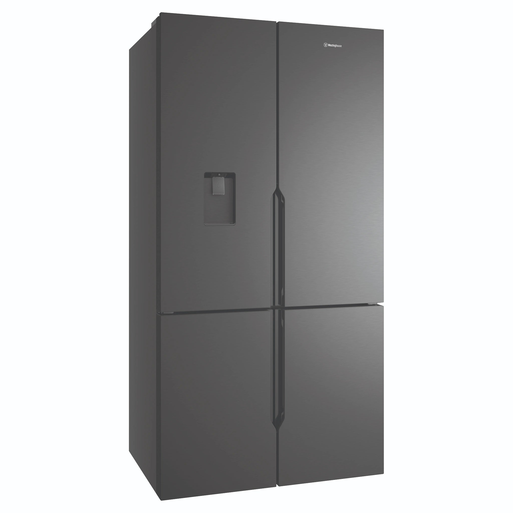 Westinghouse 564L Charcoal Quad Door Refrigerator with In-Door Water Dispenser WQE5660BA, Right Side View