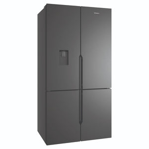 Westinghouse 564L Charcoal Quad Door Refrigerator with In-Door Water Dispenser WQE5660BA, Right Side View