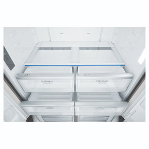 Westinghouse 564L Silver Quad Door Refrigerator with In-Door Water Dispenser WQE5660SA, Drawers Close-Up View