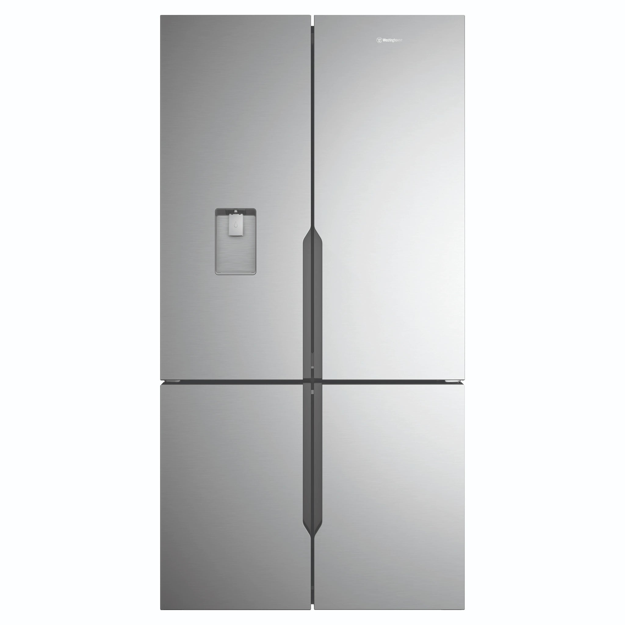 Westinghouse 564L Silver Quad Door Refrigerator with In-Door Water Dispenser WQE5660SA, Front View