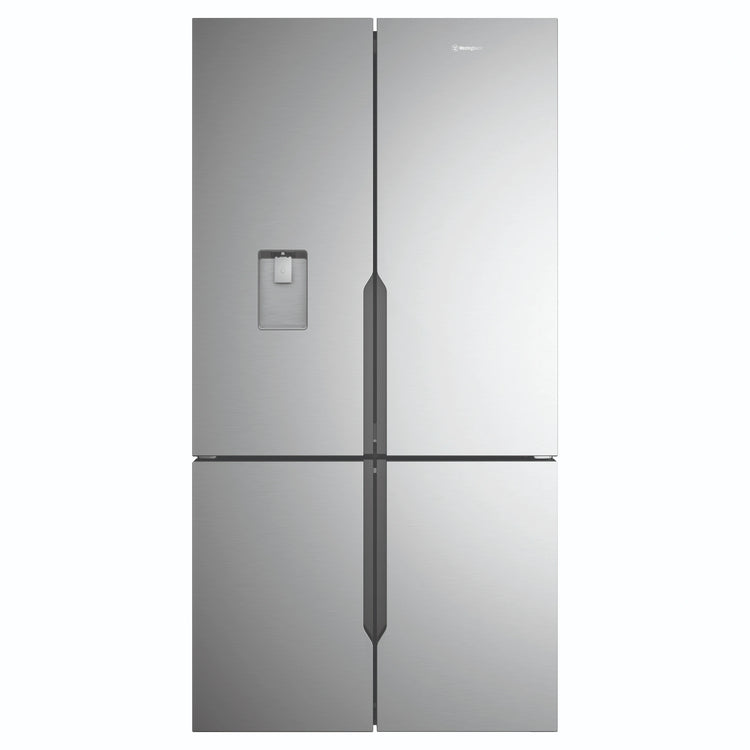 Westinghouse 564L Silver Quad Door Refrigerator with In-Door Water Dispenser WQE5660SA, Front View