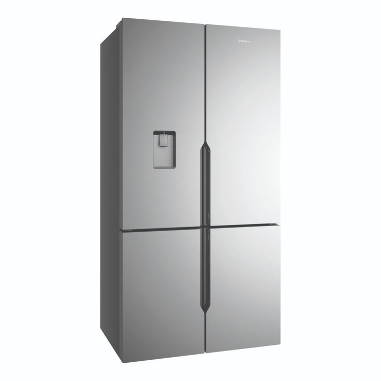 Westinghouse 564L Silver Quad Door Refrigerator with In-Door Water Dispenser WQE5660SA, Right Side View
