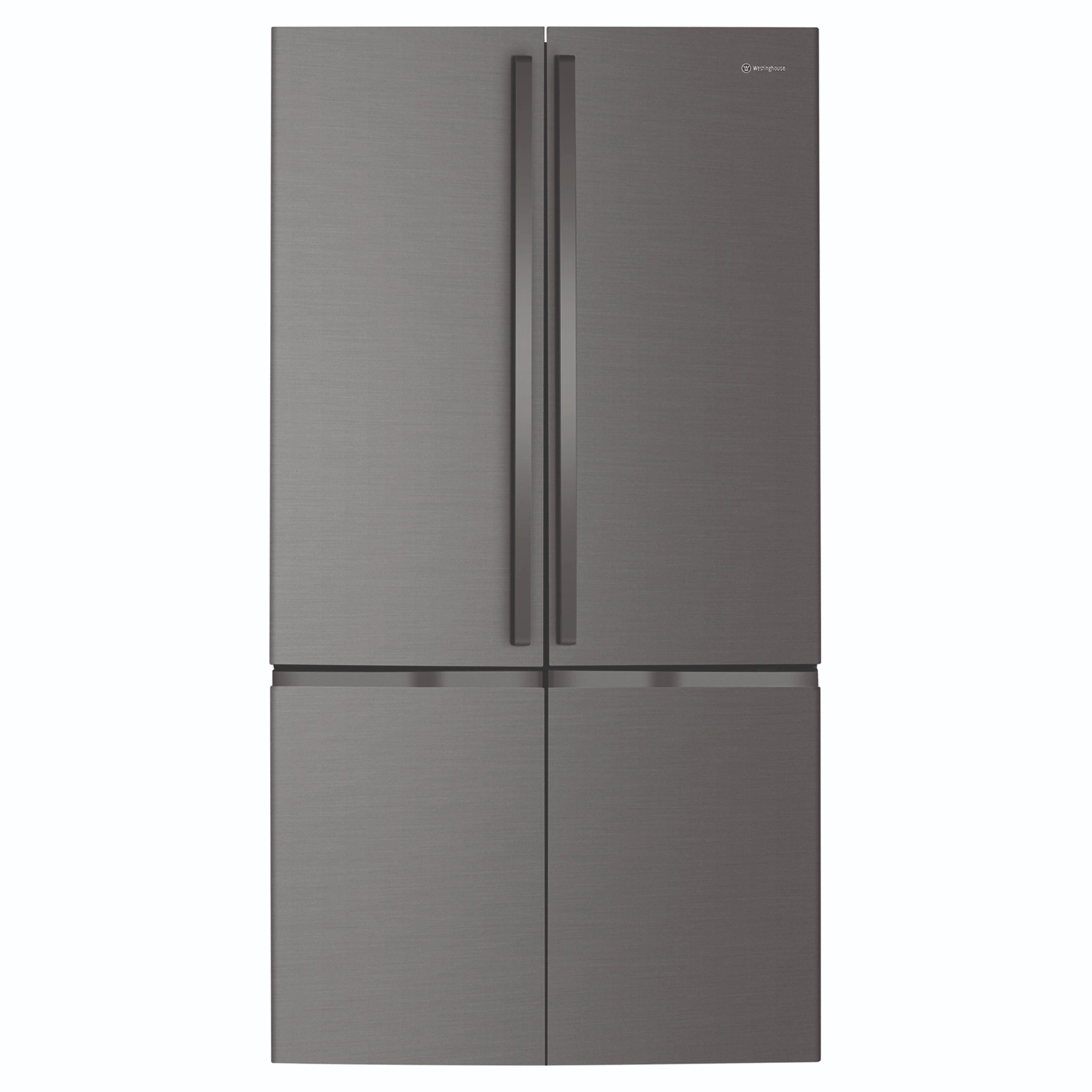 Westinghouse 541L Dark Stainless Quad Door Refrigerator WQE6000BB, Front View