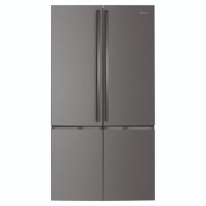 Westinghouse 541L Dark Stainless Quad Door Refrigerator WQE6000BB, Front View