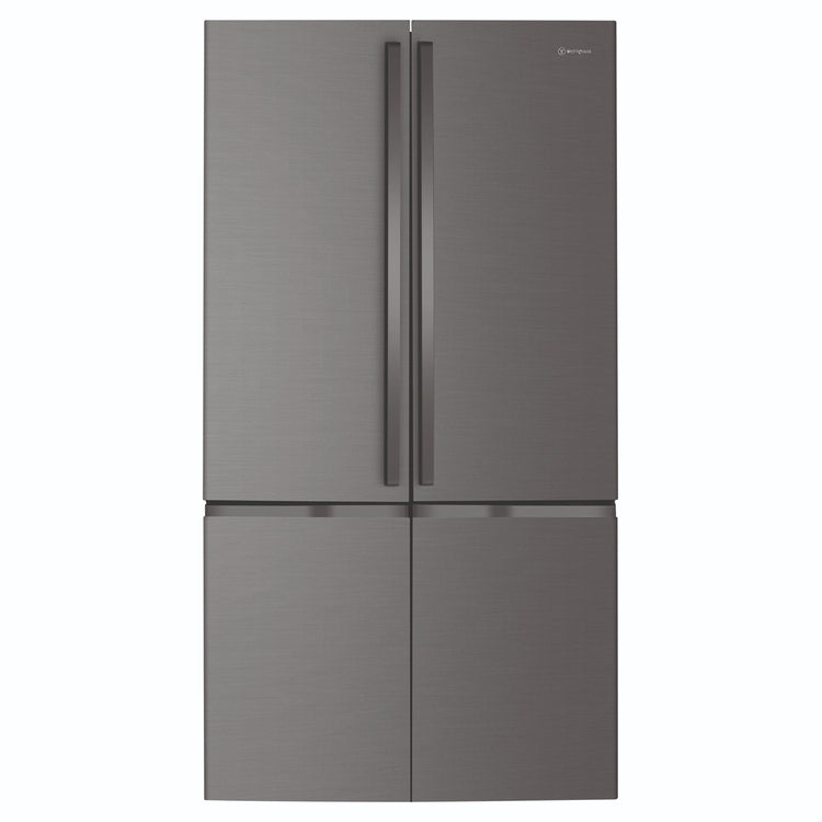 Westinghouse 541L Dark Stainless Quad Door Refrigerator WQE6000BB, Front View