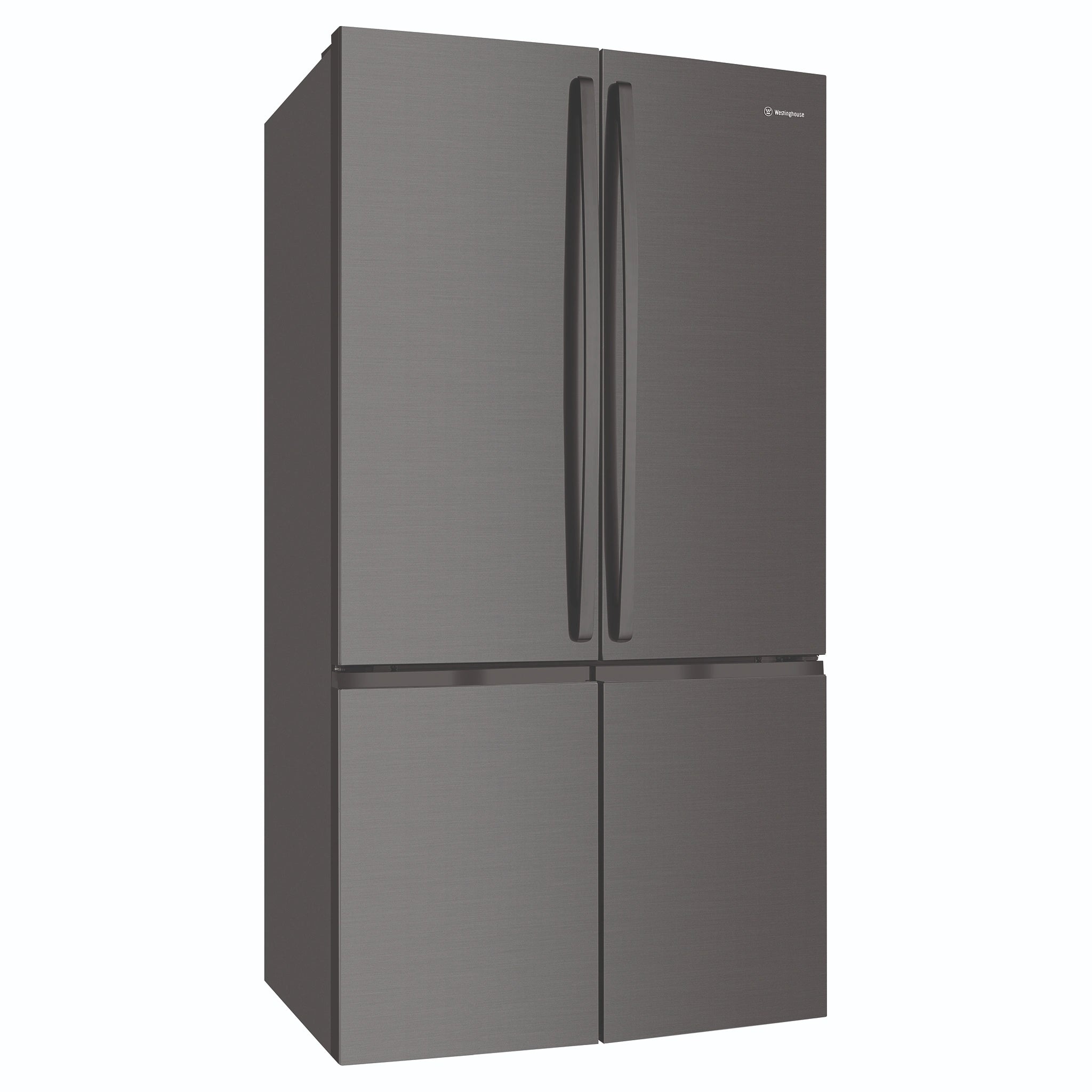 Westinghouse 541L Dark Stainless Quad Door Refrigerator WQE6000BB, Right Side View
