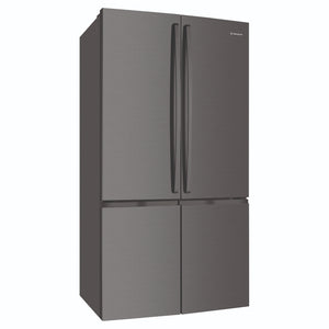 Westinghouse 541L Dark Stainless Quad Door Refrigerator WQE6000BB, Right Side View