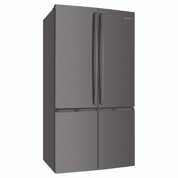 Westinghouse 541L Dark Stainless Quad Door Refrigerator WQE6000BB, Right Side View