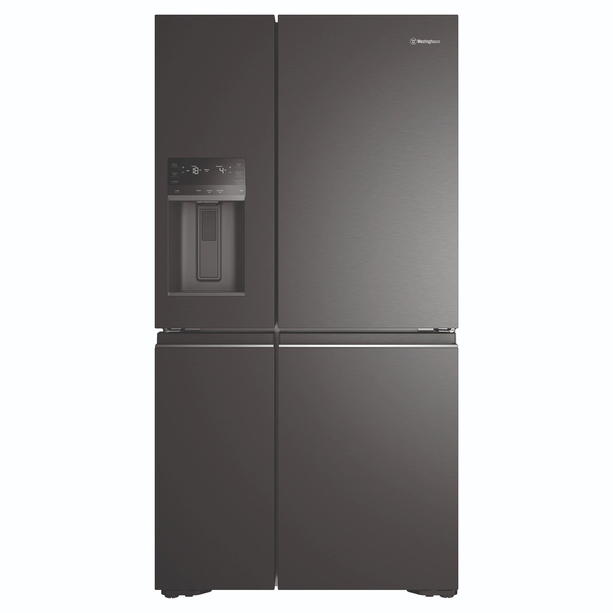 Westinghouse WQE6170BB 609L Black Quad Door Refrigerator with In-Door Ice Dispenser