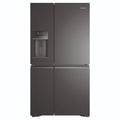 Westinghouse 609L Black Quad Door Refrigerator with In-Door Ice Dispenser WQE6170BB, Front View
