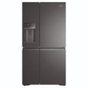 Westinghouse 609L Black Quad Door Refrigerator with In-Door Ice Dispenser WQE6170BB, Front View