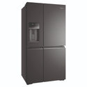 Westinghouse 609L Black Quad Door Refrigerator with In-Door Ice Dispenser WQE6170BB, Right Side View