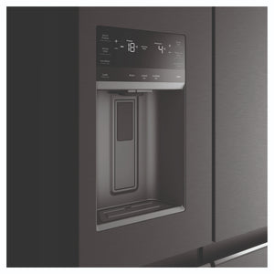 Westinghouse 609L Black Quad Door Refrigerator with In-Door Ice Dispenser WQE6170BB, Water Dispenser View
