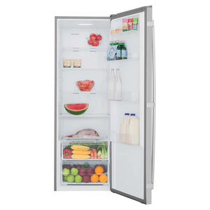 Westinghouse 322L Stainless Steel Single Door Fridge WRB3504AB, Door Open with Food View