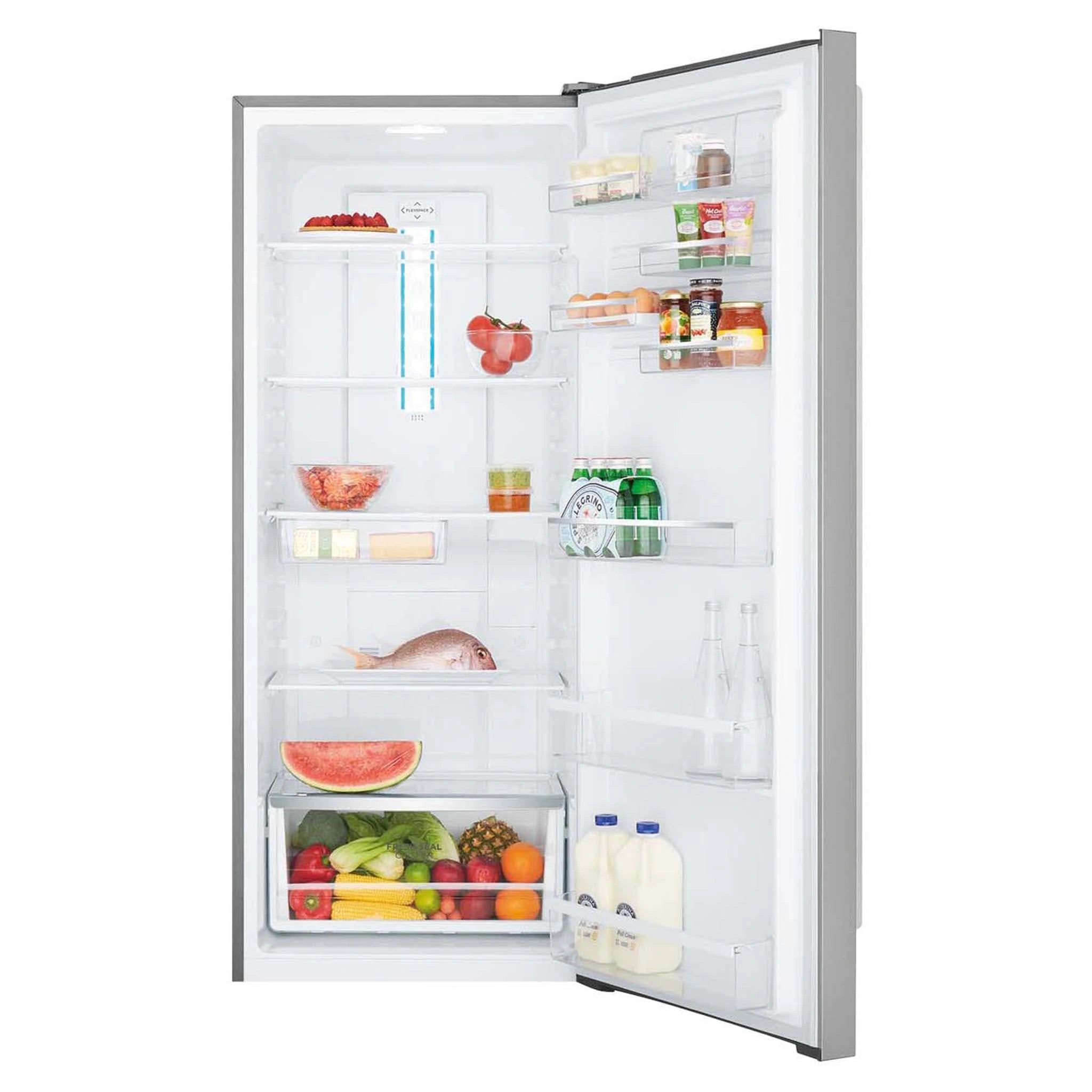 Westinghouse 466L Stainless Steel Single Door Fridge WRB5004SCR, Food Open Door View