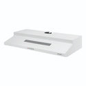 Westinghouse 90cm Fixed Rangehood with Centrifugal Fan – White WRF910WA, Front View