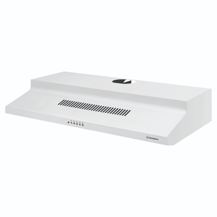 Westinghouse 90cm Universal Fixed Rangehood – White WRF913WA, Front View