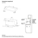 Westinghouse 52cm Stainless Steel Integrated Rangehood (680m³/h) WRI515SC, Dimension View