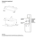 Westinghouse 52cm Stainless Steel Integrated Rangehood (680m³/h) WRI515SC, Dimension View