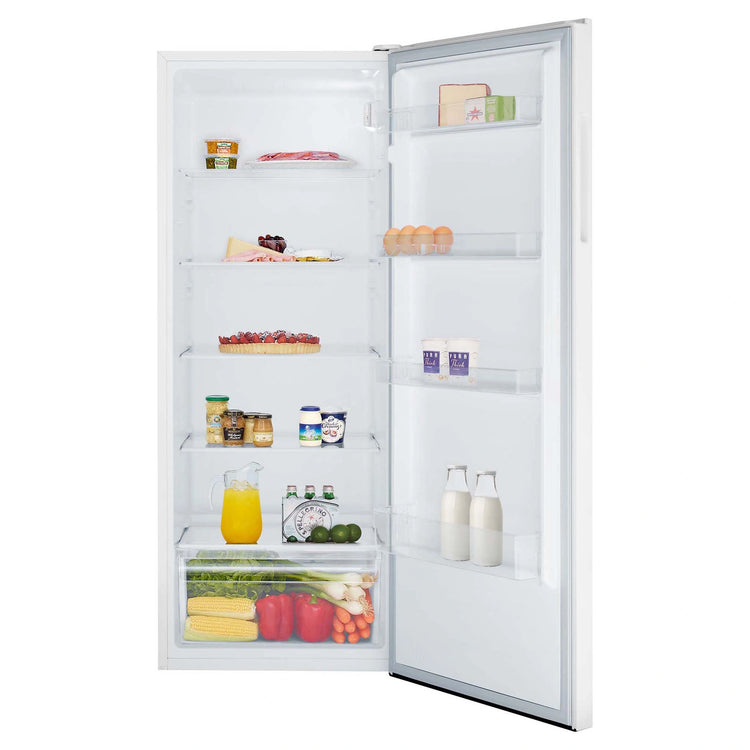 Westinghouse 242L White Upright Single Door Fridge WRM2400WF, Front Open Door with Food View
